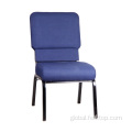 Modern Chair For Church Iron Frame Fabric Upholstery Stackable Church Chair Factory